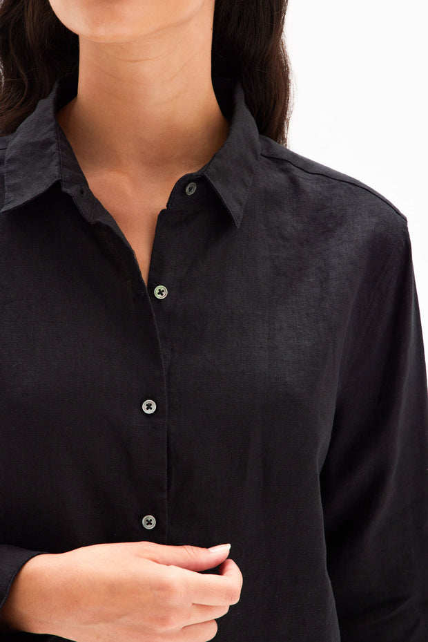 Xander Long Sleeve Shirt - Black