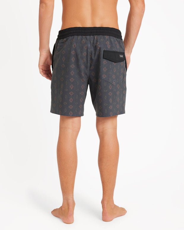 Psych Cotton Trunk 17" Short - Black