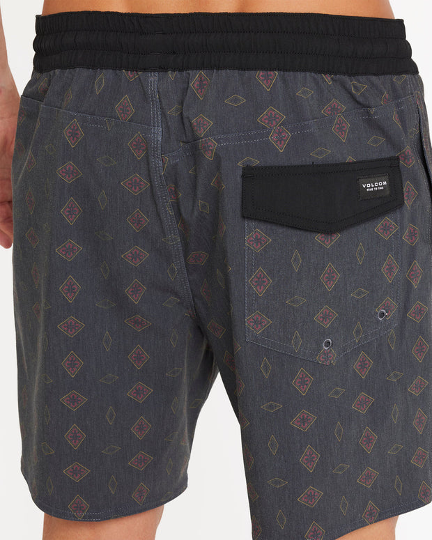 Psych Cotton Trunk 17" Short - Black