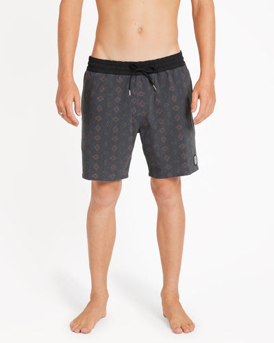 Psych Cotton Trunk 17" Short - Black