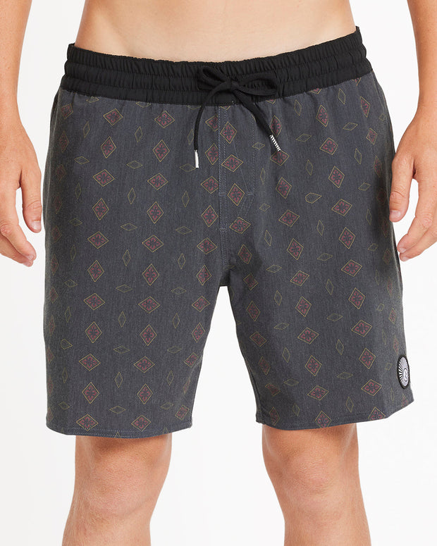 Psych Cotton Trunk 17" Short - Black