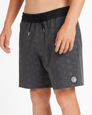 Psych Cotton Trunk 17" Short - Black
