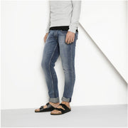 Arizona Smooth Leather Sandal - Black (Narrow Fit)
