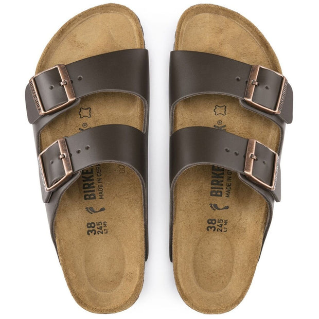 Arizona Smooth Leather Sandal - Dark Brown (Regular Fit)