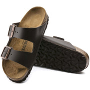 Arizona Smooth Leather Sandal - Dark Brown (Regular Fit)