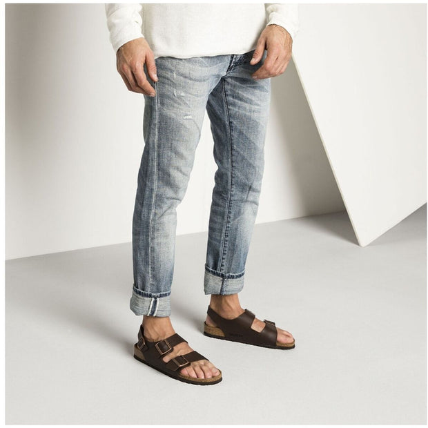 Milano Birko-Flor Sandal - Dark Brown (Regular Fit)