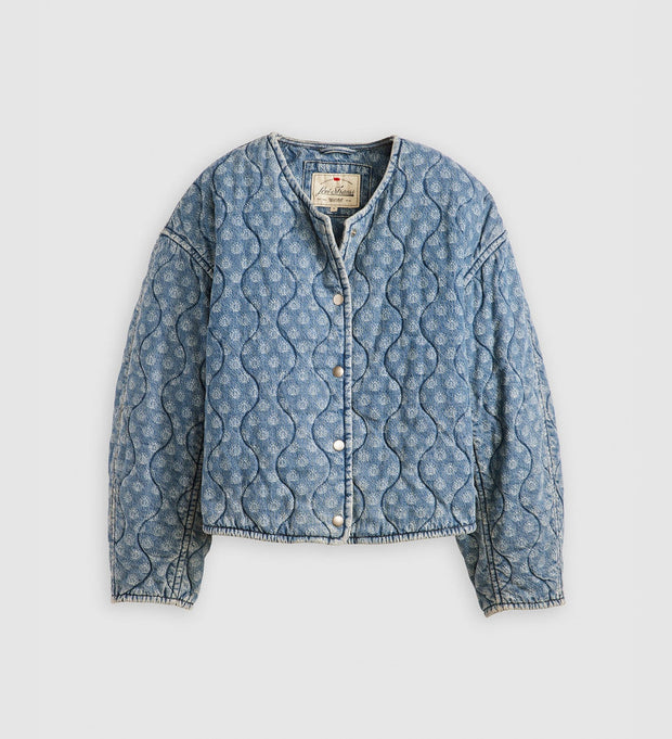 Rumer Quilted Liner Jacket - Faye Geo Denim