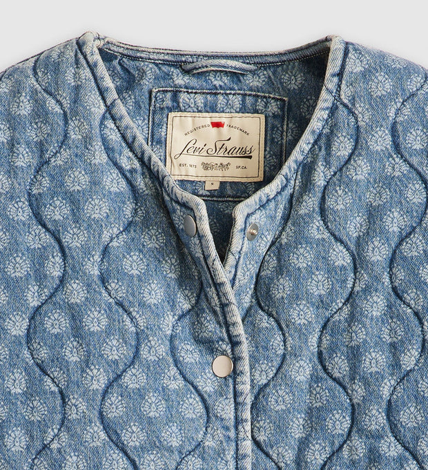Rumer Quilted Liner Jacket - Faye Geo Denim