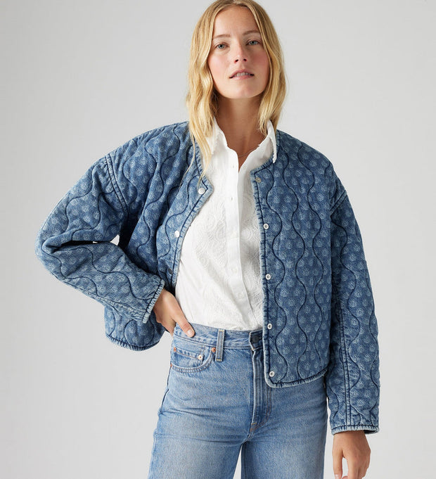 Rumer Quilted Liner Jacket - Faye Geo Denim