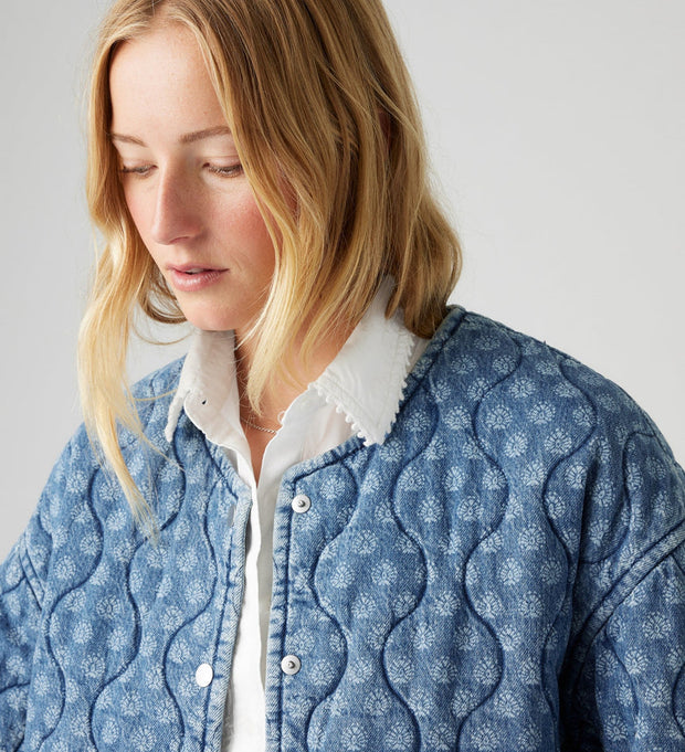 Rumer Quilted Liner Jacket - Faye Geo Denim