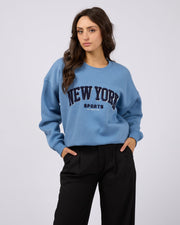 New York Oversized Crew - Blue