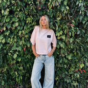 Badge Knit Top - Pink