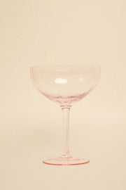 Pink Ripple Martini Glass