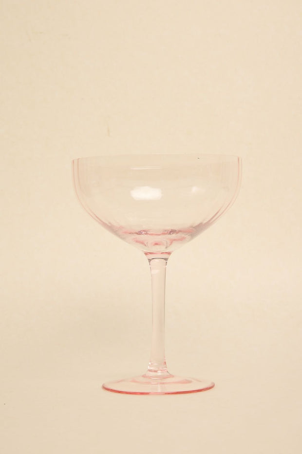 Pink Ripple Martini Glass