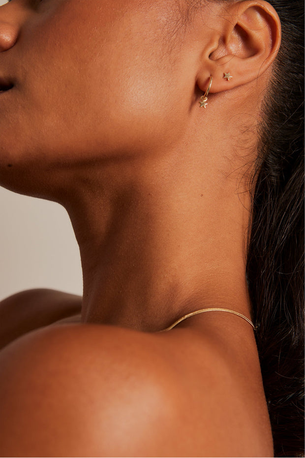 Star Sleeper Stud Set Earrings - Gold