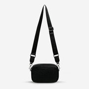 Plunder Bag with Webbed Strap - Black Bubble