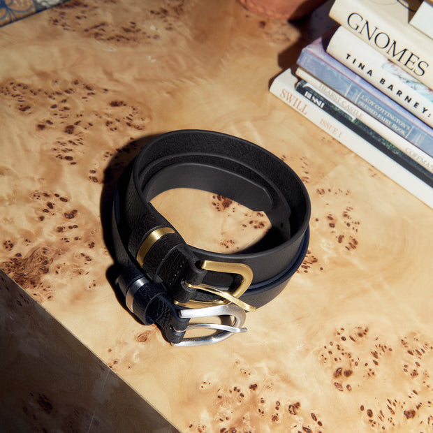 Over and Over Belt - Black/Gold