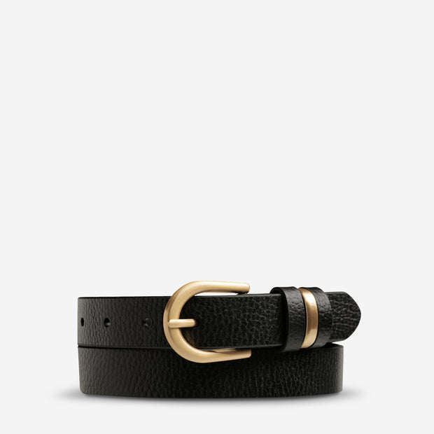 Over and Over Belt - Black/Gold