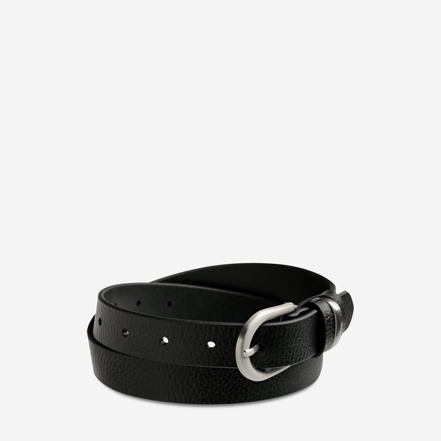 Over and Over Belt - Black/Silver