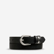 Over and Over Belt - Black/Silver