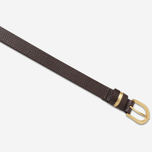 Over and Over Belt - Chocolate/Gold