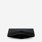 Together For Now Wallet - Black Croc Emboss