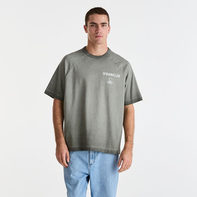 Tour Box Raglan Tee - Burnout Grey