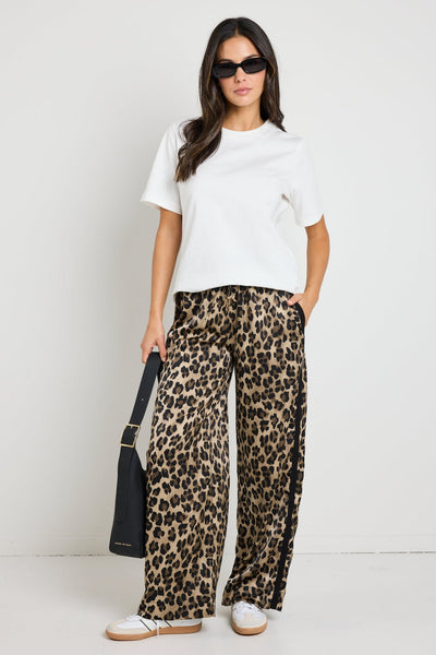 Townie Satin Tape Side Pant - Animal