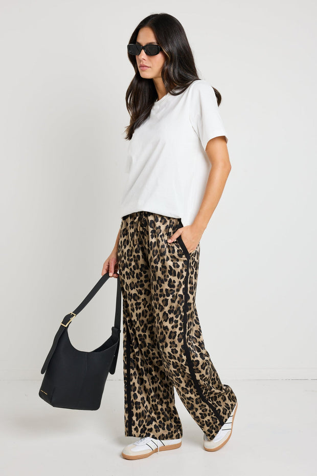 Townie Satin Tape Side Pant - Animal