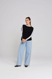Unity Longsleeve Top - Black/Lilac