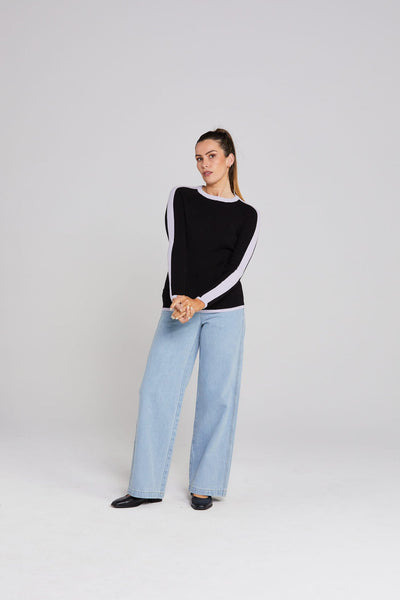 Unity Longsleeve Top - Black/Lilac