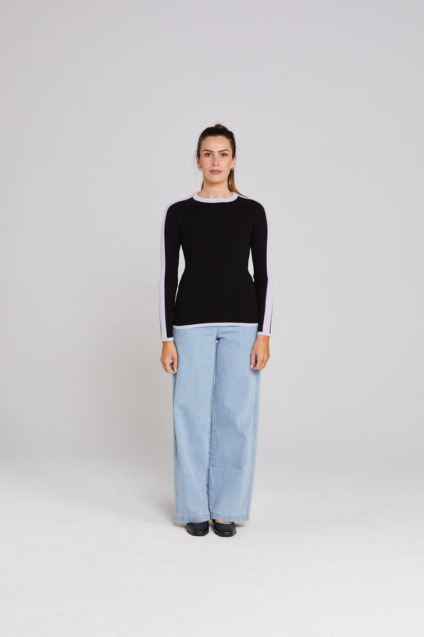 Unity Longsleeve Top - Black/Lilac