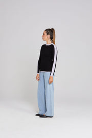 Unity Longsleeve Top - Black/Lilac