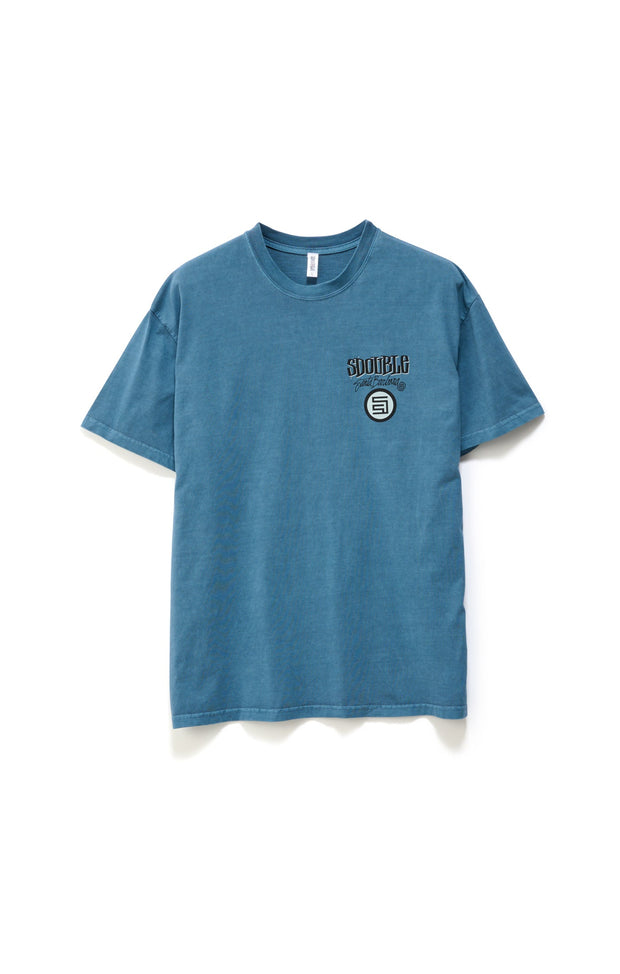 Combo Platter Tee - Wash Marine Blue