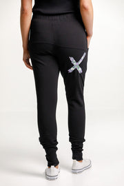 Apartment Pants (Winter Weight) - Black with Meta Floral X
