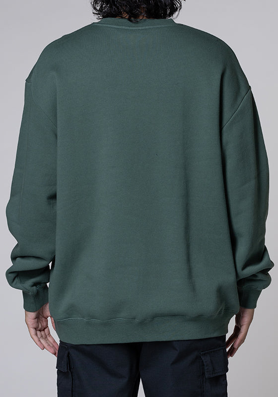 Solid Stock Embroidery Crew - Fern Green