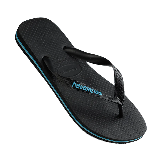 Havaianas black top and blue